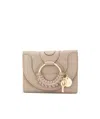See By Chloé See By Chloe Small Hana Compact Wallet In Nude