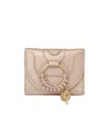 See By Chloé Beige Hana Compact Wallet In Nude