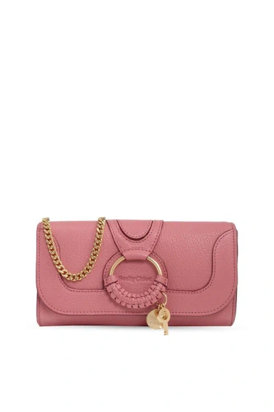 See By Chloé Hana Chain Wallet In Pink