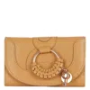 See By Chloé See By Chloe Hana Compact Leather Wallet In Beige