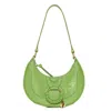 See By Chloé See By Chloe Hana Half-moon Leather Shoulder Bag In Green
