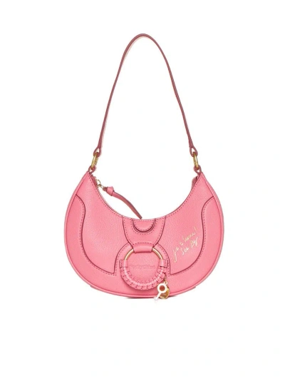 See By Chloé Hana Half-moon Leather Shoulder Bag In Pink