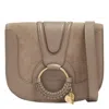 See By Chloé See By Chloe Hana Leather And Suede Shoulder Bag In Grey