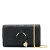 See By Chloé See By Chloe Hana Leather Chain Wallet In Black