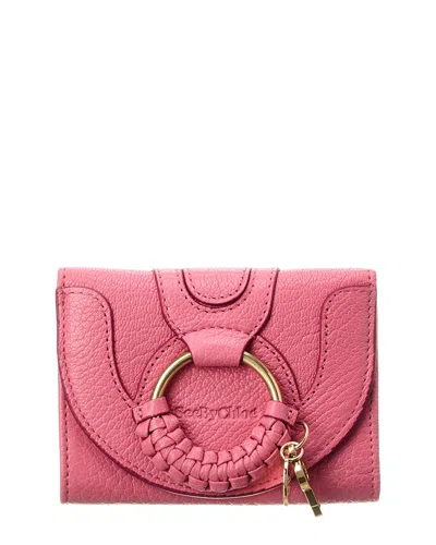 See By Chloé Hana Leather Trifold Wallet In Pink
