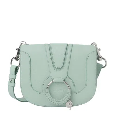 See By Chloé Hana Logo Shoulder Bag In Gray