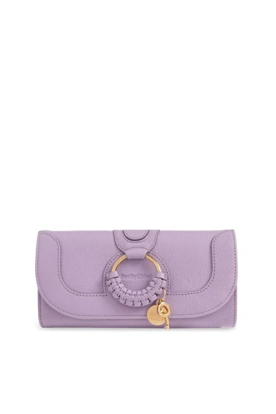 See By Chloé Hana Leather Wallet In Purple