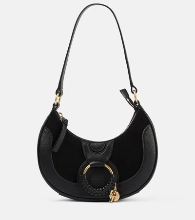 See By Chloé Hana Medium Leather And Suede Shoulder Bag In Black