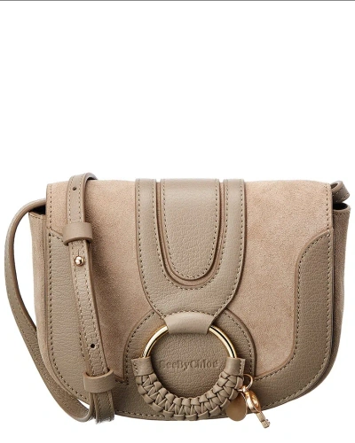 See By Chloé Hana Mini Leather & Suede Crossbody In Grey