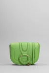 SEE BY CHLOÉ HANA MINI SHOULDER BAG IN GREEN LEATHER