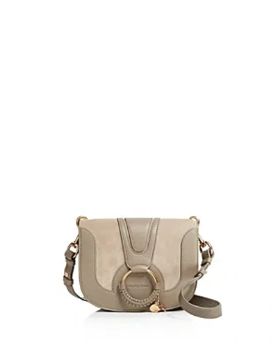 See By Chloé See By Chloe Hana Mini Suede & Leather Crossbody In Motty Grey