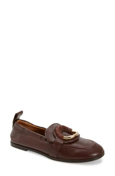 See By Chloé Hana Ring Embellished Loafer In Dark Brown