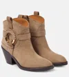 SEE BY CHLOÉ HANA SUEDE ANKLE BOOTS