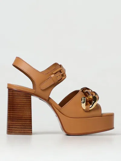 SEE BY CHLOÉ HEELED SANDALS SEE BY CHLOÉ WOMAN COLOR BROWN,F61493032