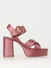 See By Chloé 100mm Satin Sandals In Pink
