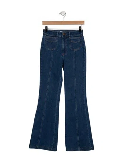 Pre-owned See By Chloé High-rise Flared Jeans In Blue
