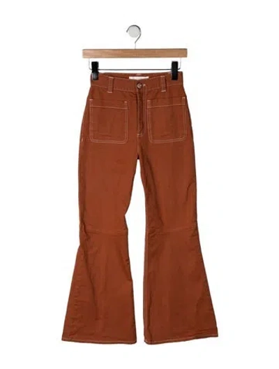 Pre-owned See By Chloé High-rise Flared Jeans In Orange