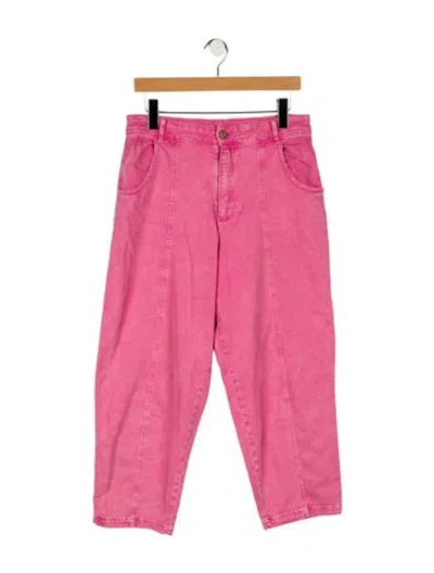 Pre-owned See By Chloé High-rise Straight Leg Jeans In Pink