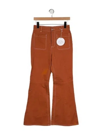 Pre-owned See By Chloé High-rise Wide Leg Jeans In Orange