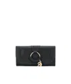 See By Chloé See By Chloe Hana Leather Chain Wallet In Black