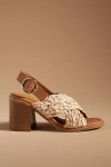 See By Chloé Jaicey Woven Crisscross Slingback Sandals In Beige