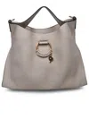SEE BY CHLOÉ SEE BY CHLOÉ 'JOAN' CEMENT COWHIDE BAG
