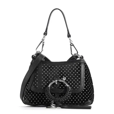 See By Chloé See By Chloe Joan Crystal Embellished Crossbody Bag In Black