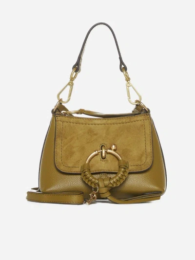 See By Chloé Joan Leather And Suede Mini Bag In Olive