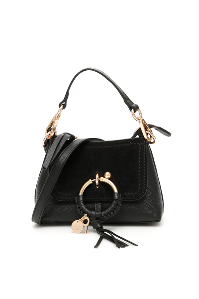 See By Chloé Joan Mini Leather Crossbody Bag In Black