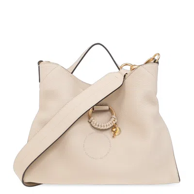 See By Chloé See By Chloe Joan Small Leather Shoulder Bag In Beige