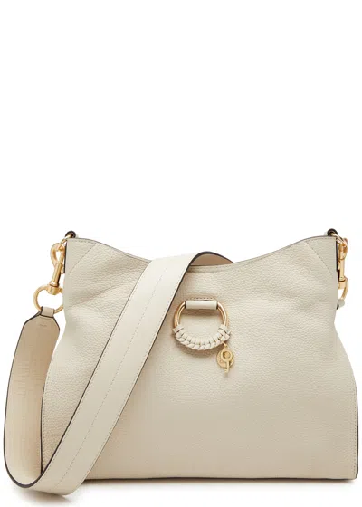 See By Chloé Joan Small Shoulder Bag, Leather Bag, Beige In Multi