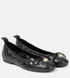 See By Chloé Jodie Quilted Bow Ballerina Flats In Black