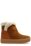 See By Chloé Debossed-logo Ankle Boots In Tan