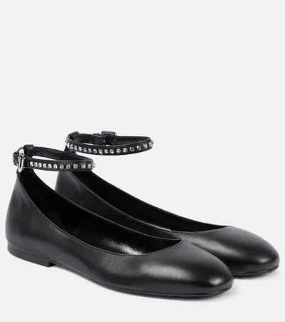 See By Chloé Klaire Leather Ballet Flats In Black