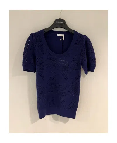 See By Chloé Knitted Short-sleeved Pullover In Black