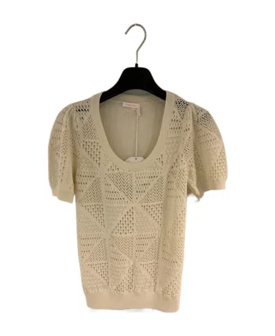 See By Chloé Knitted Short-sleeved Pullover In Nude