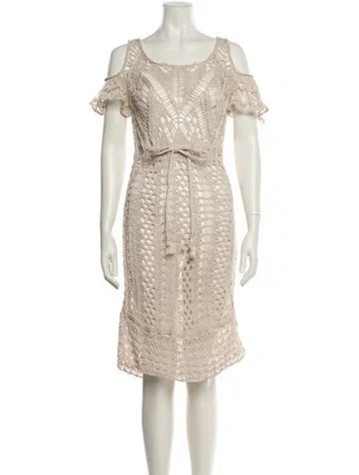 Pre-owned See By Chloé Lace Pattern Crochet Trim Cover-up In Neutral