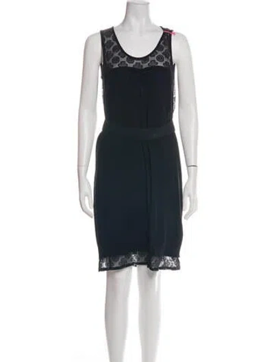Pre-owned See By Chloé Lace Pattern Knee-length Dress In Black