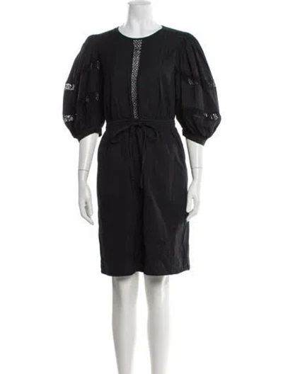 Pre-owned See By Chloé Lace Pattern Knee-length Dress In Black