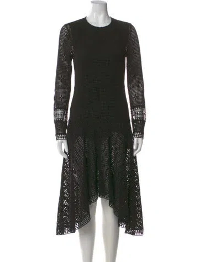 Pre-owned See By Chloé Lace Pattern Midi Length Dress In Black