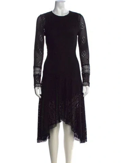 Pre-owned See By Chloé Lace Pattern Midi Length Dress In Black