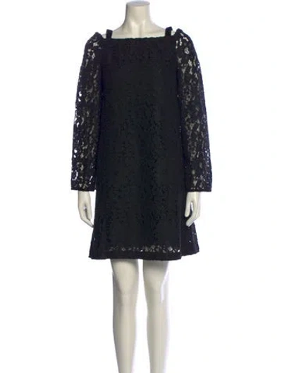 Pre-owned See By Chloé Lace Pattern Mini Dress In Black