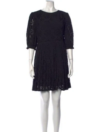 Pre-owned See By Chloé Lace Pattern Mini Dress In Black
