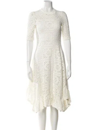 Pre-owned See By Chloé Lace Pattern Mini Dress In Neutral