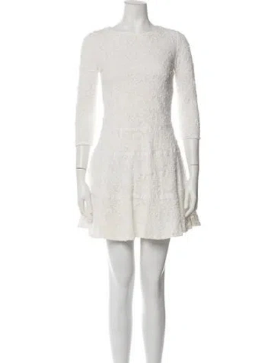 Pre-owned See By Chloé Lace Pattern Mini Dress In Neutrals