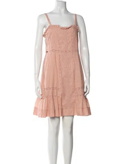 Pre-owned See By Chloé Lace Pattern Mini Dress In Pink