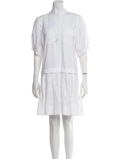 Pre-owned See By Chloé Lace Pattern Mini Dress In White