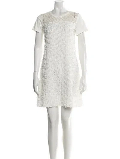 Pre-owned See By Chloé Lace Pattern Mini Dress In White