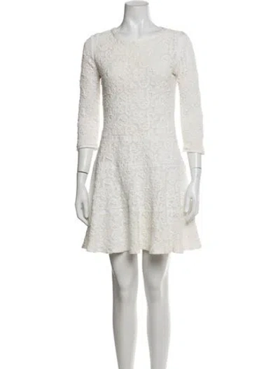 Pre-owned See By Chloé Lace Pattern Mini Dress In White