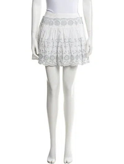 Pre-owned See By Chloé Lace Pattern Mini Skirt In Neutral